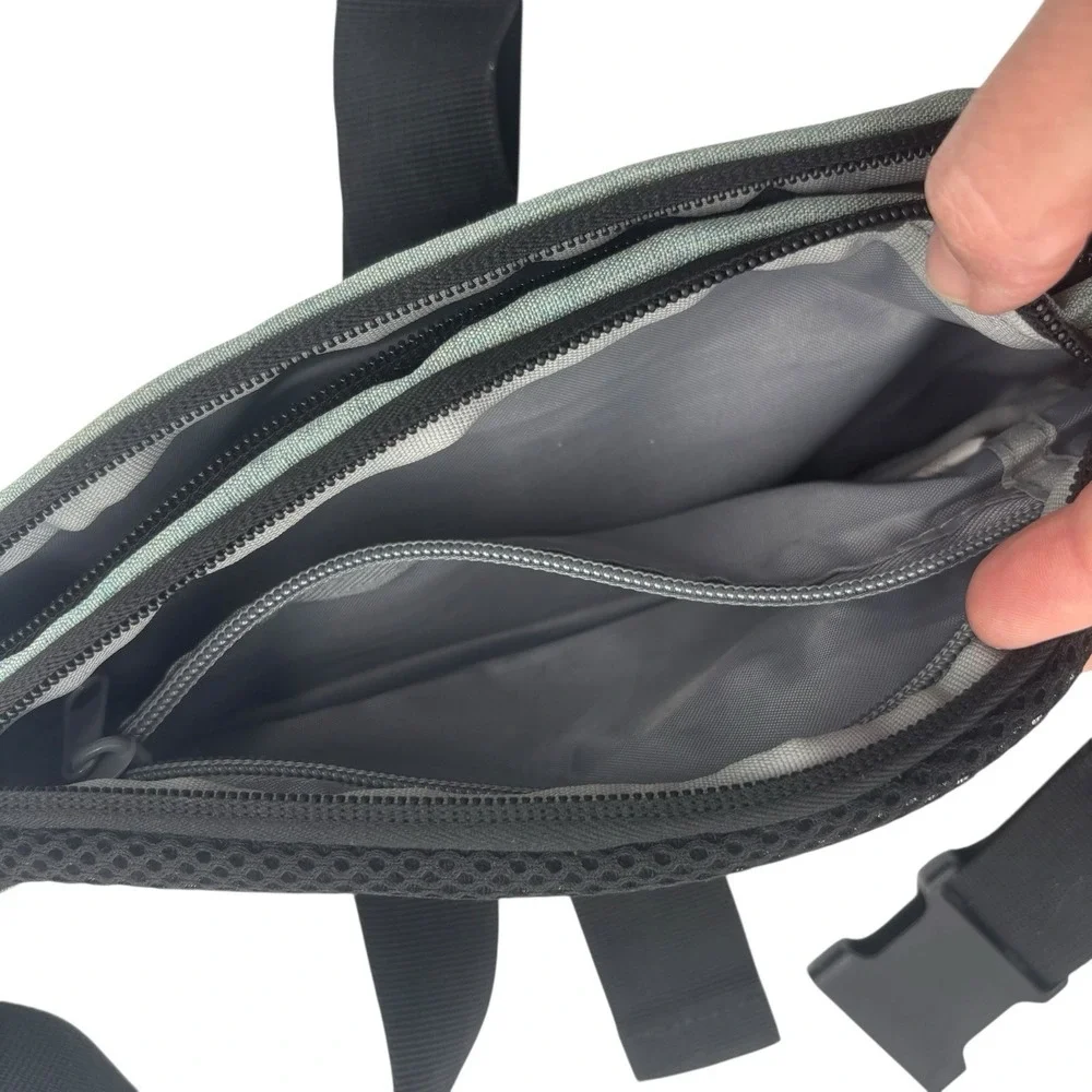 SINNO Large Crossbody Fanny Pack‎ for Women Dark Green 4 Zipper Compartments